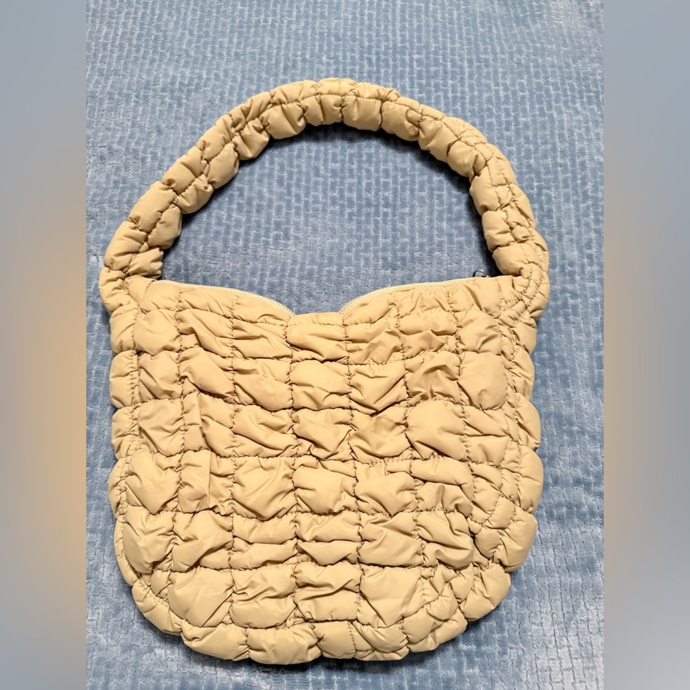 Cream Quilted Women's Bag